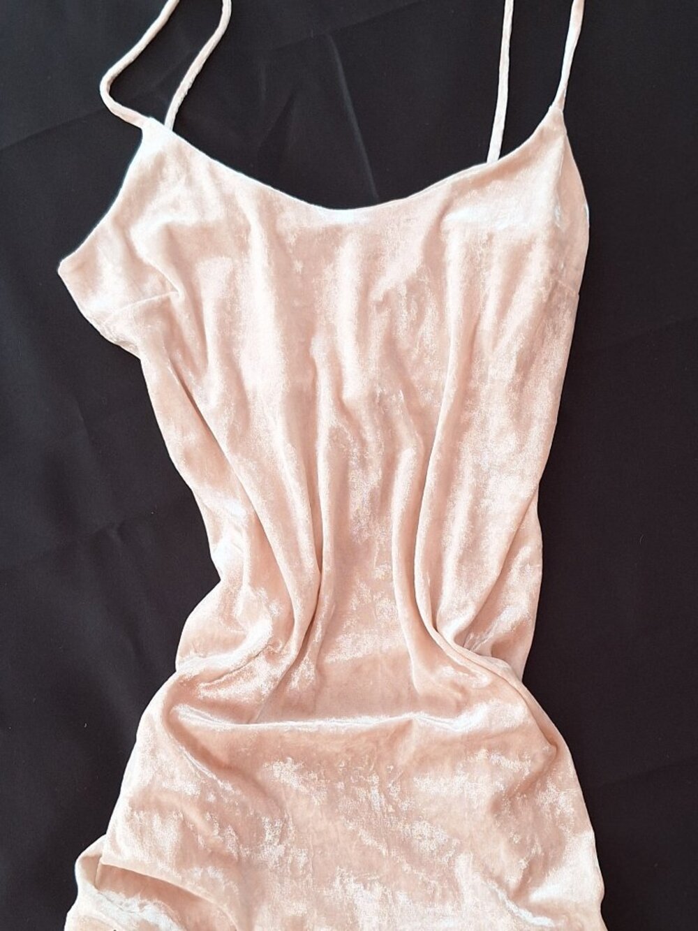 Baby Pink Crushed Coquette Velvet Mini Slip Dress M Balletcore